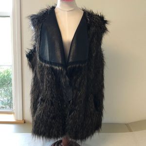 Adrienne Landau reversible faux fur vest